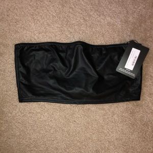PLT LEATHER BANDEAU TOP